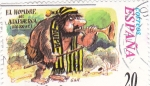Stamps Spain -  Historia de España  -EL HOMBRE DE ATAPUERCA (800.000 A.C.)         (J)