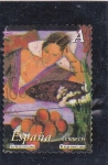 Stamps Spain -  La mujer y las flores- Pintor Alfredo Roldán     (M)