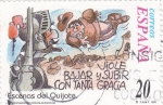 Stamps Spain -  Escenas del Quijote- VIOLE BAJAR Y SUBIR CON TANTA GRACIA                  (N)