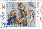 Stamps Spain -  NAVIDAD-92          (O)