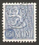Stamps Finland -   541 AB - león rampante