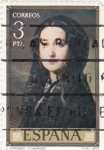 Stamps Spain -  PINTURA -Carolina Coronado- (Federico Madrazo) (R)