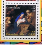 Stamps Spain -  Edifil  3837 B SH Alemania  Navidad ´2001. Emisión conjunta con Alemania.  