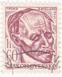 Stamps Czechoslovakia -  R Rolland 1866-1944