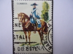 Stamps Spain -  Ed:2277- (Nº21)-Uniformes Militares- Regimiento de Montesa 1788