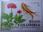 Stamps Colombia -  GINSENG - 50 Aniversario Colombia - Corea- Relaciones Diplomáticas.(2/2)