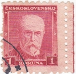 Stamps Czechoslovakia -  Tomas Masaryk 1850-1935