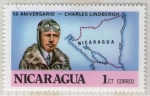 Stamps Nicaragua -  16  Aniversario Charles Lindbergh