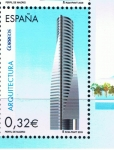 Stamps Spain -  Edifil  4507 C  Arquitectura 2009. Interpretación. Perfil de la ciudad de Madrid.  