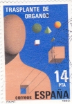 Stamps Spain -  Trasplante de órganos     (W)