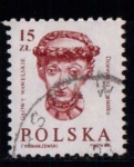 Stamps Poland -  Cabezas esculpidas del castillo de Wawel, Cracovia
