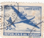 Stamps Uruguay -  Cuatrimotor
