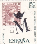Stamps Spain -  Día Mundial del Sello- 1967  (Z)