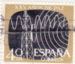 Stamps Spain -  Telecomunicaciones -XXV Años de Paz Española  (Z)