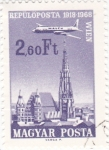 Stamps Hungary -  Avión sobrevolando Viena