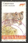 Stamps Mexico -  1555 - Conservemos la fauna en peligro de extinción, lobo americano