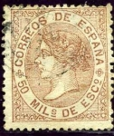 Stamps Spain -  Isabel II