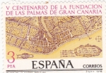 Stamps Spain -  V Centenario de la fundación de Las Palmas de Gran Canaria   (4)