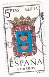 Stamps Spain -  MELILLA - Escudos de las capitales españolas (7)