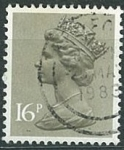 Stamps United Kingdom -  Reina Elizabeth 16P