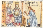 Stamps Spain -  Día del Sello- Correo de Hombres Ricos s.XIII   (8)