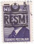 Stamps Turkey -  Presidente Ismet Inönü