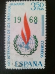 Stamps : Europe : Spain :  Año internacional de los derechos humanos