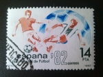 Stamps : Europe : Spain :  Jugada. Copa mundial de fútbol España
