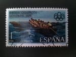 Stamps : Europe : Spain :  Traineras. Juegos olímpicos en Montreal