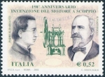Stamps Italy -  2554 - Pioneros del Motor de Combustión Interna 