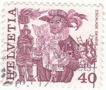 Stamps Switzerland -  FIESTAS POPULARES