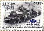 Stamps Spain -  tren de Sarriá