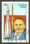 Stamps Cuba -  Día de la astronaútica, Korolev y cohetes