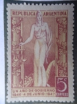 Stamps Argentina -  Un Año de Gobierno-1946