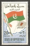 Stamps Yemen -  Estado de Upper Yafá (Arabia del Sur) - Bandera y mapa