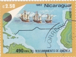 Stamps Nicaragua -  490 aniv. del descubrimiento de América
