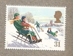 Stamps United Kingdom -  Navidades 1990