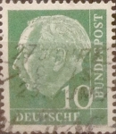 Stamps Germany -  Intercambio 0,20 usd 10 pf 1954