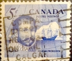 Stamps Canada -  Intercambio 0,20 usd 5 cent 1963