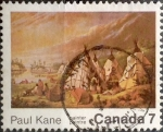 Stamps Canada -  Intercambio 0,20 usd 7 cent 1971