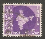 Stamps India -  Mapa de la India
