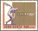 Stamps Peru -  19th  JUEGOS  OLÌMPICOS,  MEXICO  68.  