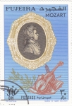 Stamps United Arab Emirates -  retrato de Mozart-FUJEIRA