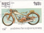 Stamps Cambodia -  motocicleta JAWA