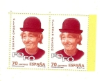 Stamps Spain -  Personajes Populares  Alfonso  Aragón - payasos -  Fofó