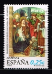 Stamps Spain -  Navidad  2002   Adoración de los Reyes   Calzadilla de los Barros