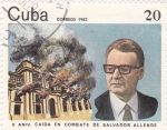 Stamps Cuba -  caída en combate de Salvador Allende