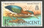 Stamps Saint Vincent and the Grenadines -   262 - Ave butorides virescens