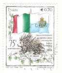 Stamps Italy -  Convenio de amistad ente Italia y San Marino