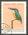 Stamps Vietnam -  Pájaro alcedo althis